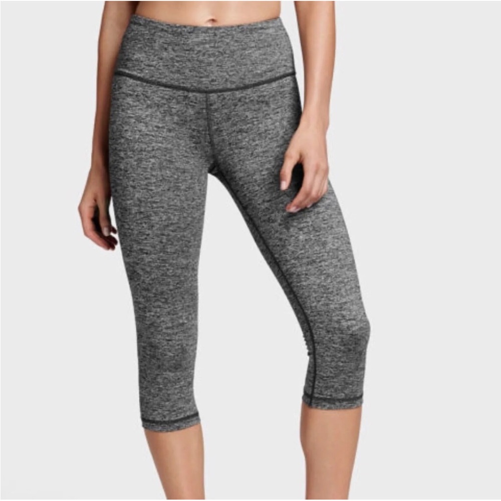 VSX Sport Knockout Crop Leggings Gray Marled Size Medium